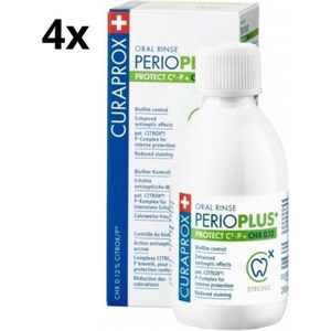Curaprox Perio Plus Protect CHX 0.12 Mondspoeling - 4 x 200 ml - Voordeelverpakking