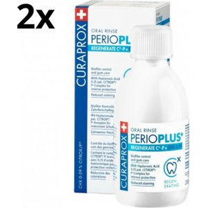 Curaprox Perio Plus Regenerate CHX 0.09% Mondwater - 2 x 200 ml - Voordeelverpakking