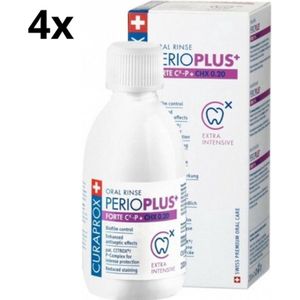 Curaprox Perio Plus Forte CHX 0.20 Mondspoeling - 4 x 200 ml - Voordeelverpakking