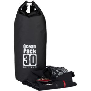 Waterdichte Tas - Dry bag - 30L - Zwart - Ocean Pack - Dry Sack - Survival Outdoor Rugzak - Drybags - Boottas - Zeiltas