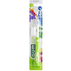 4 x GUM Kids Tandenborstel (2+ jaar) Groen/Blauw