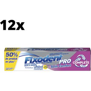 Fixodent Pro Complete Zorg & Comfort Kleefpasta - 12 x 70,5 gram - Voordeelverpakking