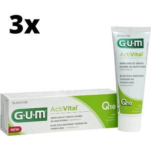 GUM Activital Tandpasta - 3 x 75 ml - Voordeelverpakking