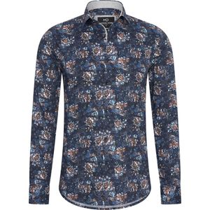 Marshall - Italiaans Overhemd - Hoge Kraag - Print - Moda Italia