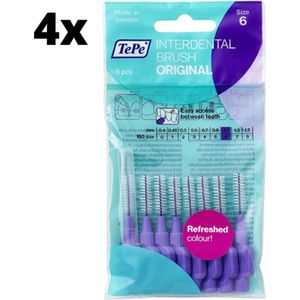 TePe Ragers Paars 1,1mm - 4 x 8 stuks - Voordeelverpakking