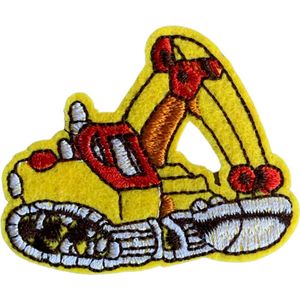 Graafmachine strijk embleem - applicatie patch - patches - stof