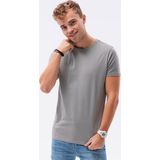 Ombre - Heren T-Shirt - Grijs - Ronde Hals - 3 Stuks