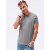 Ombre - Heren T-Shirt - Grijs - Ronde Hals - 3 Stuks