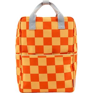 Sticky Lemon rugzak Farmhouse L Checkerboard geel/rood