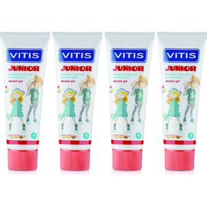 Vitis Junior Tandpasta - 4 x 75 ml - Voordeelverpakking