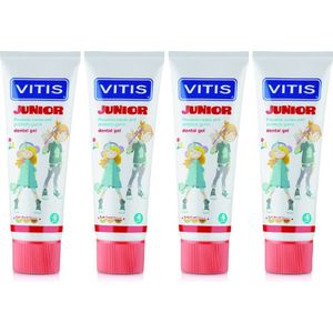Vitis - Junior Tandpasta - Voordeelverpakking - 4 x 75 ml