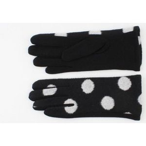 Indini - Handschoenen - Winter - Handschoen - Zwart - Wit - Dots