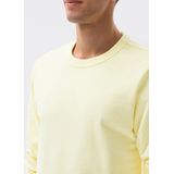 Ombre - Heren Sweater - Geel - Afgewerkt Met Boord - Ronde Halslijn