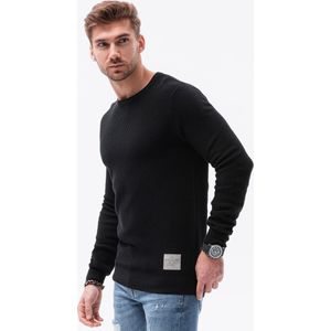 Edoti - Heren Sweater - Grijs - Klassiek - Ronde Hals