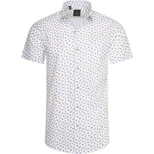 Marco Cassette - Heren Overhemd - Korte Mouw - Katoen - All-Over Print