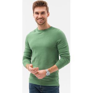 Edoti - Heren Sweater - Groen - Aansluitend - Ronde Halslijn