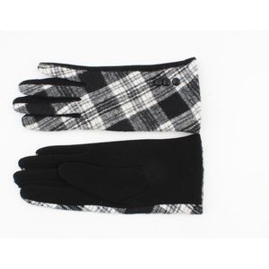 Indini - Handschoenen - Winter - Handschoen - Zwart - Wit - Geruit