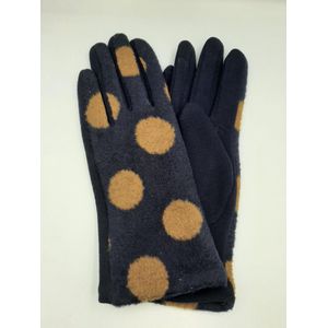 Indini - Handschoenen - Winter - Handschoen - Blauw - Camel - Dots