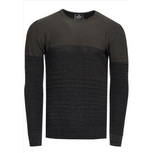 RustyNeal - Heren Trui - Kaki - Longsleeve - Ronde Hals - Zachte Stofmix