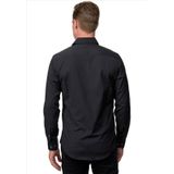 Overhemd - Zwart - 60% Katoen 37% Polyester 3% Elastaan