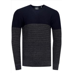 Rusty Neal - Heren Trui - Marine - 70% Polyacryl 30% Katoen - Ronde Hals