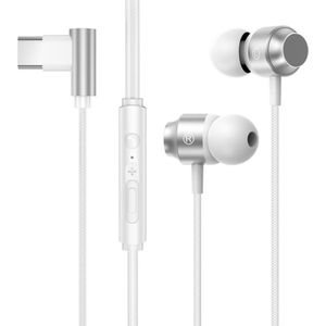 TS902 metalen in-ear USB-C / Type-C game-oortelefoon, kabellengte: 1,2 m (zilvergrijs)