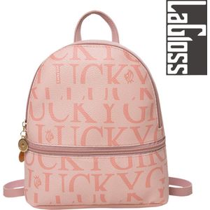 Lagloss Fashion Mode Roze Mini Rugzakje - Modische Multi Rugzak - Type Lil Bag - Mode Rugzak Dames Tieners - 18x21.5x7.5 cm