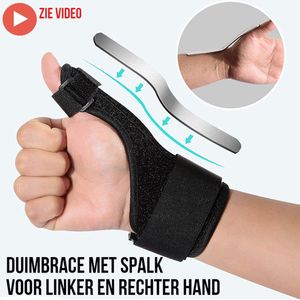 Duimbeschermer MET Stalen Spalk - Verstelbare Duim brace - DuimBrace- Zwart
