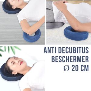 Allernieuwste Ringvormige Hand- Voet- Hiel- Elleboog- Hand- beschermer - Anti Decubitus Rond Elevatie Kussen - Foam Katoen - Diameter 20 cm