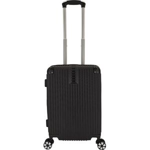 SB Travelbags Handbagage koffer 55cm 4 dubbele wielen trolley - Zwart