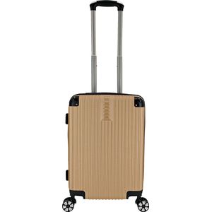 SB Travelbags Handbagage koffer 55cm 4 dubbele wielen trolley - Champagne
