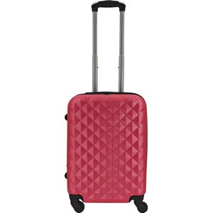 SB Travelbags 'Expandable' Handbagage koffer 55cm 4 wielen trolley - Roze