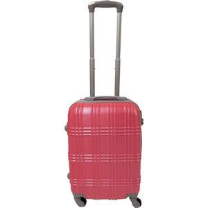 Handbagage koffer 51cm 4 wielen trolley - Roze