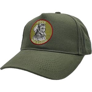 Lauren Rose Pet Indian First Nations Olive Snapback cap