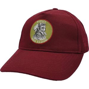 Lauren Rose Pet Indian First Nations Burgundy Snapback cap