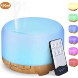 Aroma Diffuser Airaqua - Luchtbevochtiger - Keramiek - 450 ML - Met Afstandbediening - 7 Led Kleuren - Geurverspreider