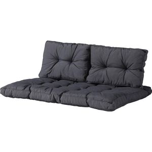 Madison - Loungekussen - Tuinkussen - Palletkussen - Rugkussen - 3-delig - 120 x 80cm - Florance Grijs