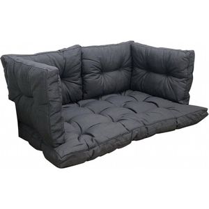 Madison - Loungekussen - Tuinkussen - Palletkussen - Rugkussen - 5-delig - 120 x 80cm - Florance Grijs