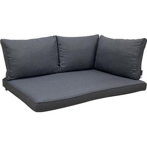 Madison - Loungekussen - Tuinkussen - Palletkussen - Rugkussen - 4-delig - 120 x 80cm - Panama Grijs
