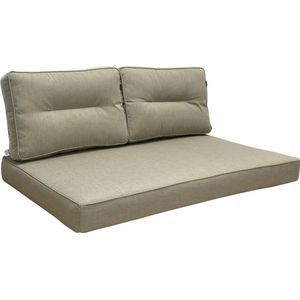 Hartman - Palletkussen - Tuinkussen - 3-delig - Havana Jute - 120cm x 80cm - Loungekussen - Kussenset
