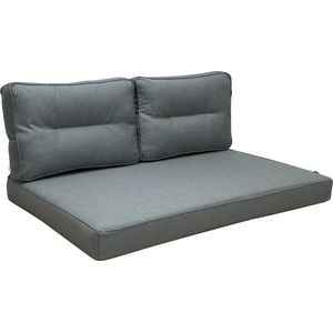 Hartman - Palletkussen - Tuinkussen - 3-delig - Havana Grijs - 120cm x 80cm - Loungekussen - Kussenset