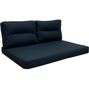 Hartman - Palletkussen - Tuinkussen - 3-delig - Havana Antraciet - 120cm x 80cm - Loungekussen - Kussenset