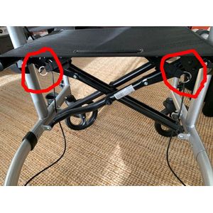 Sleutelring / Borgring Rollator vergrendeling 25cm plat, extra sterk, 4 stuks