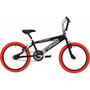 Bike Fun Tornado - BMX - 20 Inch - Matzwart/Rood - Unisex