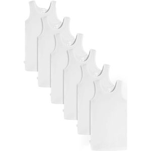 Schiesser - Cotton Essentials - Herenonderhemden - Wit - 6-pack