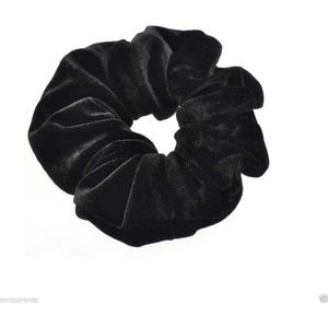 Haarwokkel Scrunchie Haarelastiek Zwart Velvet Wokkel