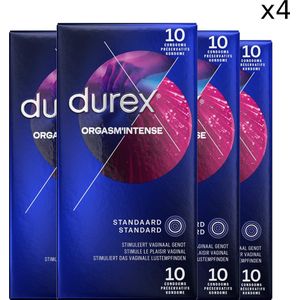 Durex - Orgasm'Intense - Condooms - 4 x 10 stuks stuks - voordeelverpakking - met stimulerende gel voor een intensere orgasme
