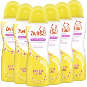 Zwitsal - Deodorant Spray - Soft - 6 x 100 ml - Voordeelverpakking