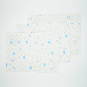 Hydrofiele Washandjes - Cloud Star Blue - 20 x 17 cm - 3 stuks - 100% Biologisch Katoen