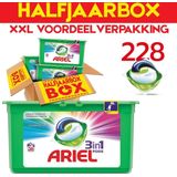 Ariel 3in1 Pods Color wasmiddelcapsules Halfjaarbox 2x114 XXL Megapack 228 wasbeurten